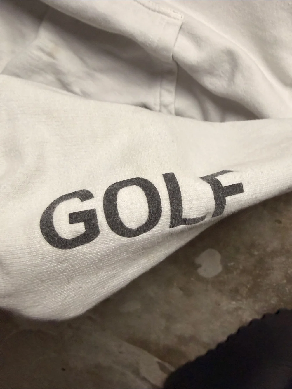 Crewneck Graphic Pullover Hoodie in White with Pink & Yellow Print